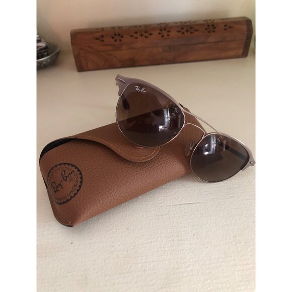 RAY BAN Light Brown Unisex Sunglasses RB3596 with Protective Case - Picture 6 of 13